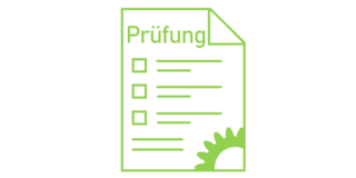 Prüfungsmeldung Prüfungsmeldung - unausgefülltes Prüfungspapier; Piktogrammdarstellung